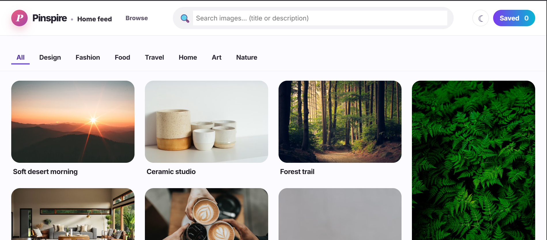 Pinspire screenshot